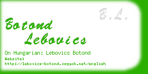 botond lebovics business card